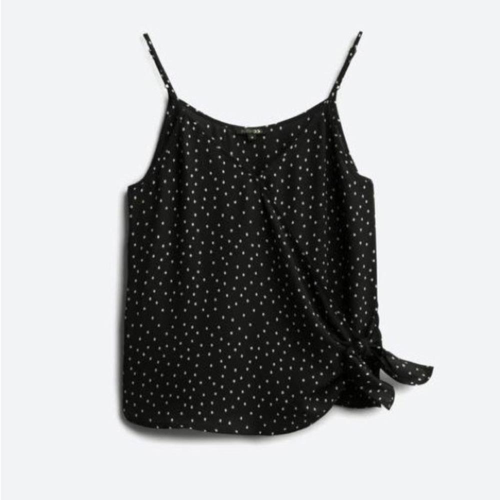 Papermoon + Conway Faux Wrap Blouse + Polka Dot + Black + Sz: M + NWOT
